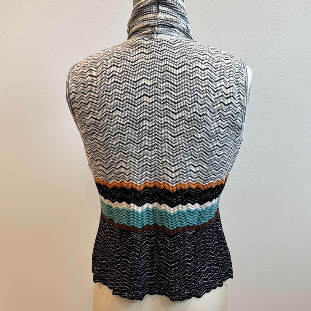 Missoni Strip Sleeveless Turtleneck Knit Top - Picture 5 of 12